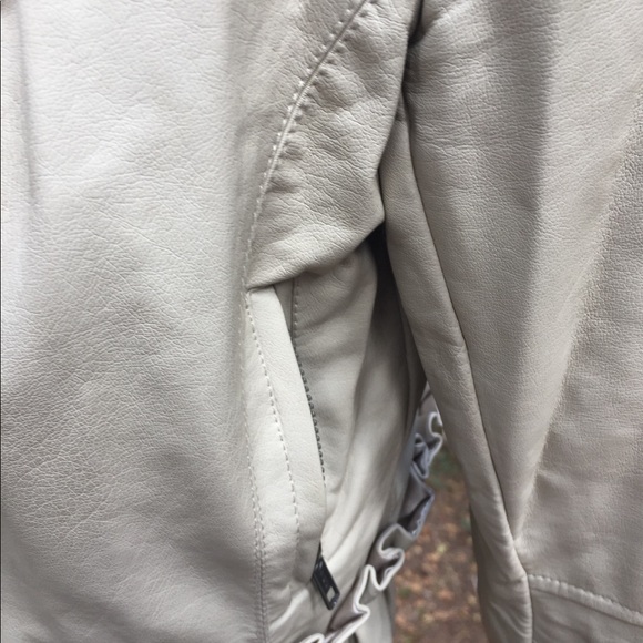 Bagatelle  creamy faux leather cropped oatmeal jacket ,HP 26-4 - Picture 11 of 16